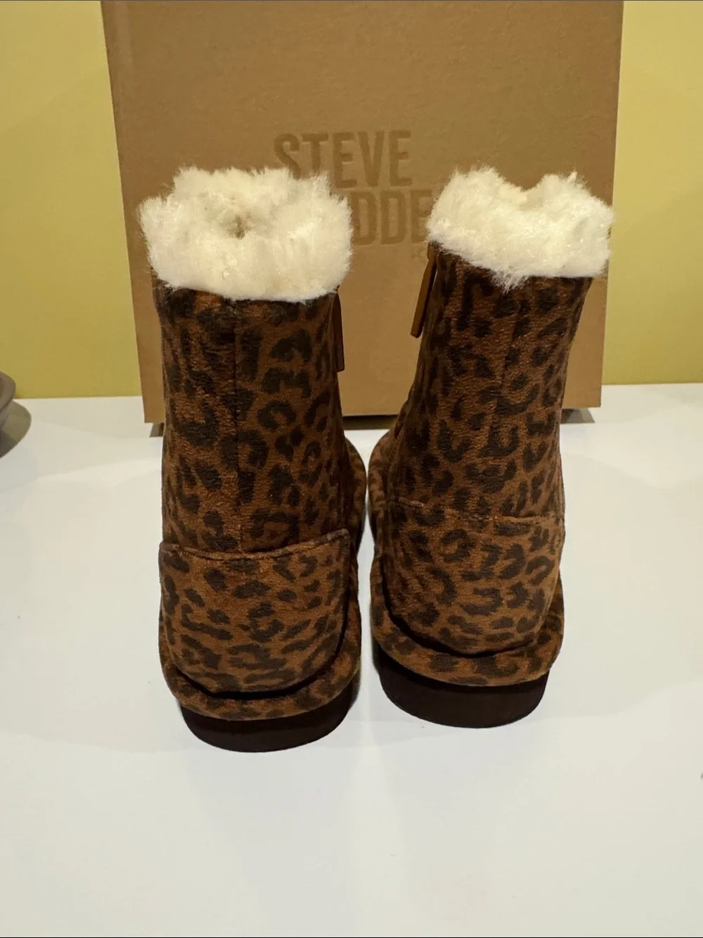 NIB Steve Madden kids leopard boots.
